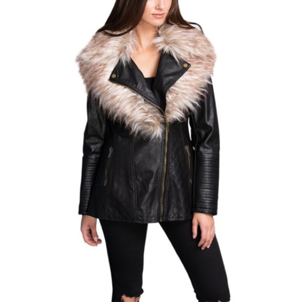 NWT PeTA APPROVED VEGAN Faux Leather Jacket, Sz. M